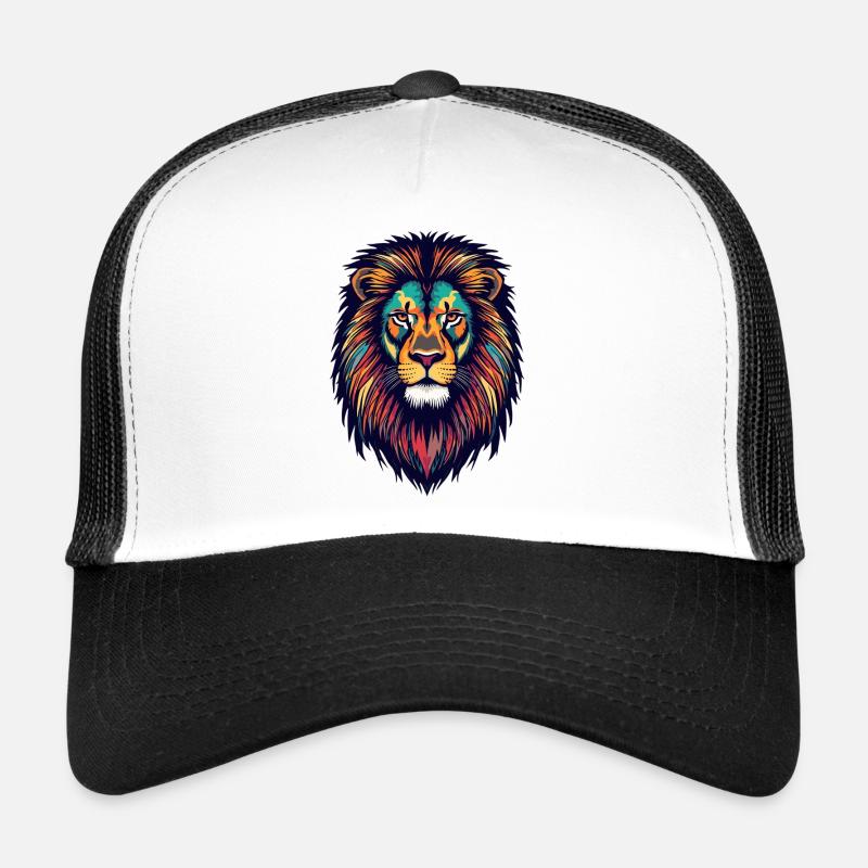 Explosion de couleur de lion brillant Casquette trucker 