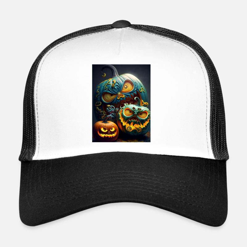 Glowing Halloween Pumpkins Trucker Cap