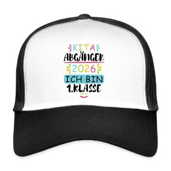Kita Abgänger 2026 - Trucker Cap - Weiß/Schwarz - Vorne