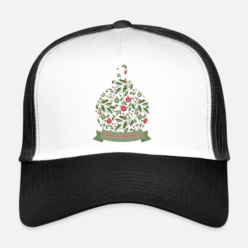 Weihnachtskugel mit Text Frohe Weihnachten Trucker Cap