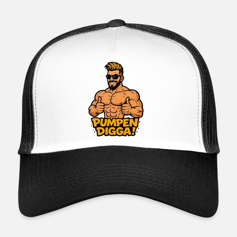POMPES DIGGA Cartoon Bodybuilder Casquette trucker 