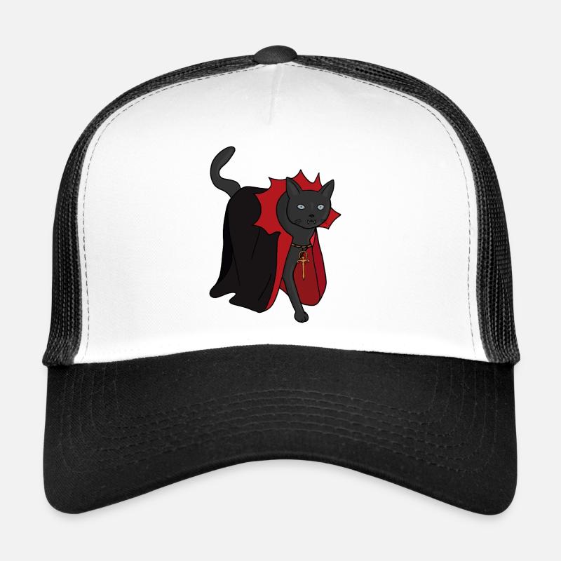 Nocturnal Vampire Cat Trucker Cap