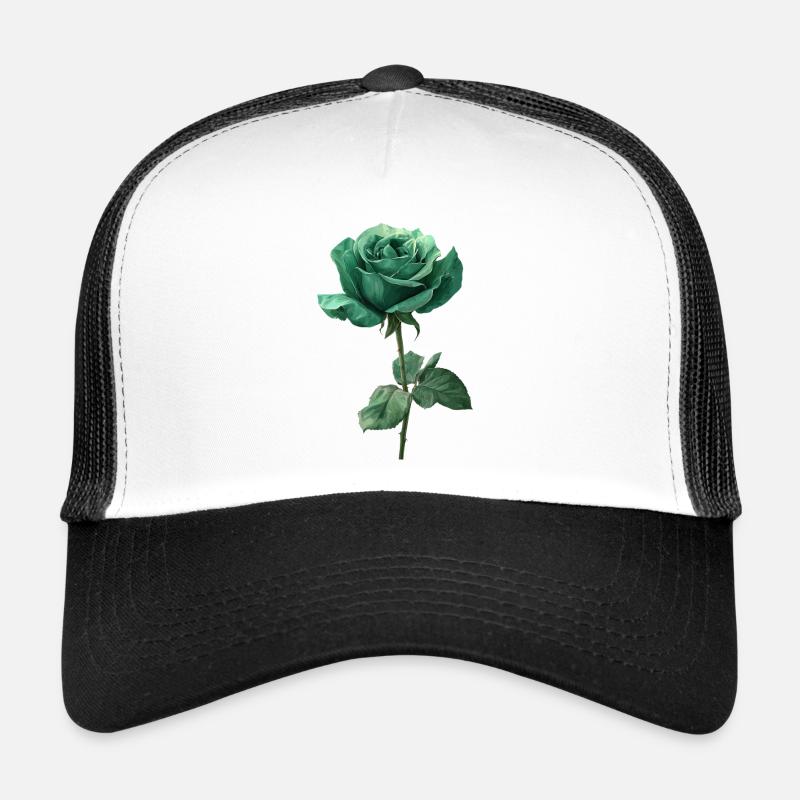 Rose vert émeraude Casquette trucker 