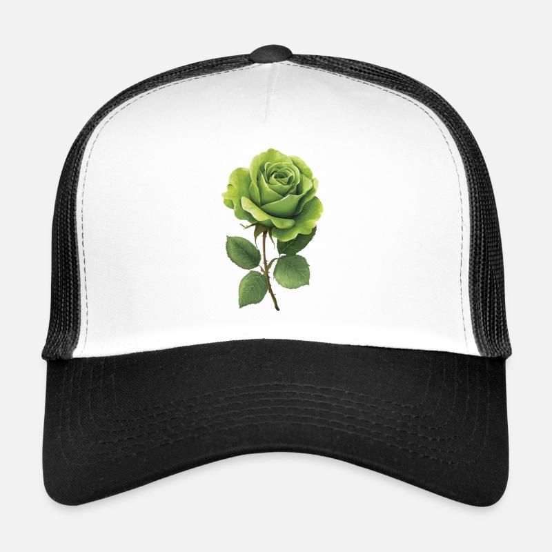 Rose verte Casquette trucker 