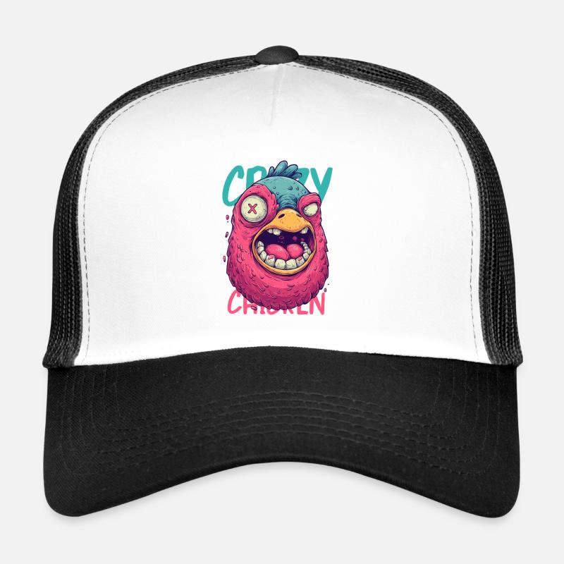 Verrücktes Huhn Cartoon Monster Trucker Cap