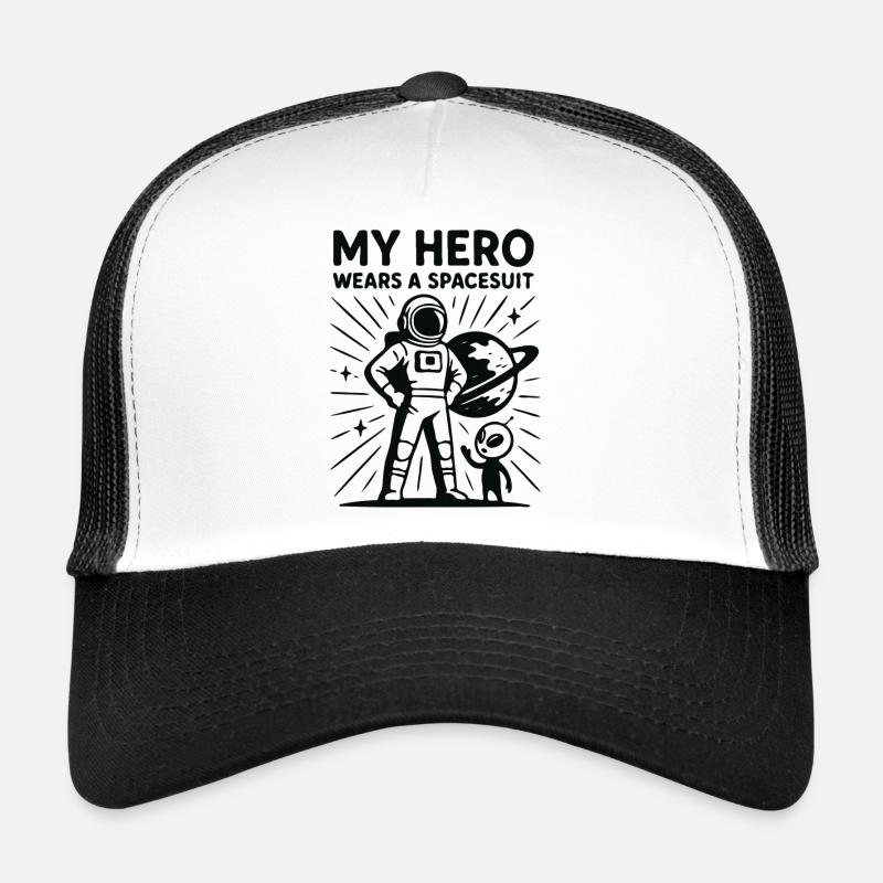 Space Hero in a Spacesuit Trucker Cap