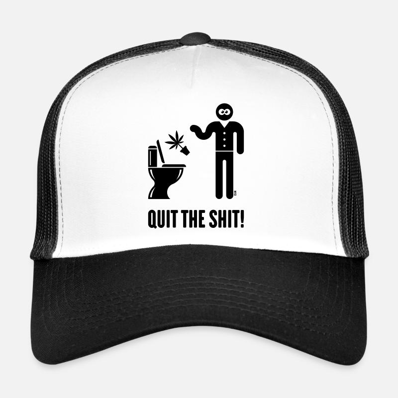 Arrêtez la merde ! (Cannabis / Marijuana / Chanvre / B) Casquette trucker