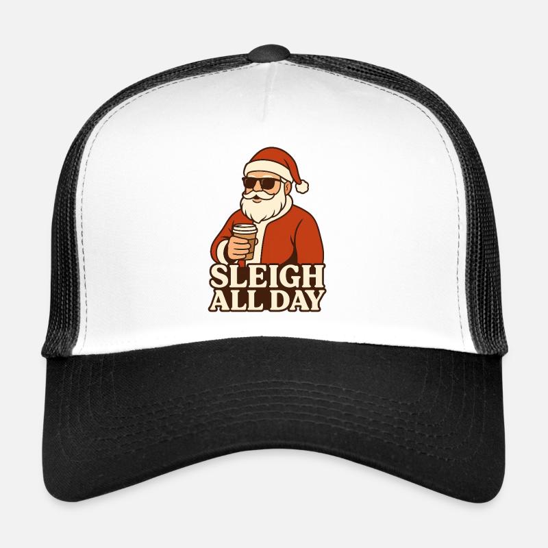 Schlitten den ganzen Tag Weihnachtsmann Trucker Cap