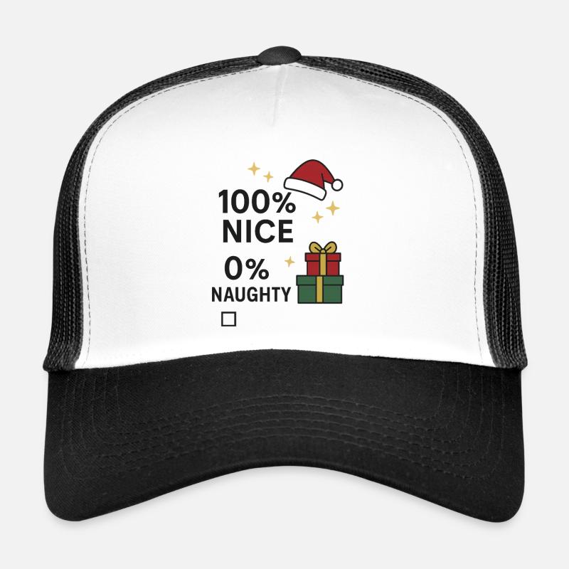 100% nice, 0% naughty Trucker Cap