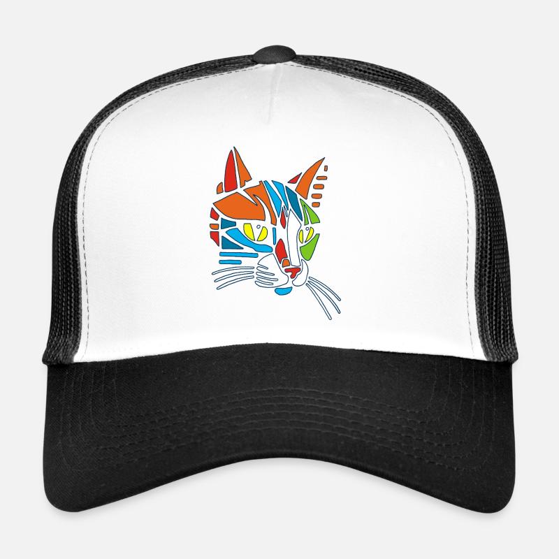 Tribal Mosaic Cat Trucker Cap