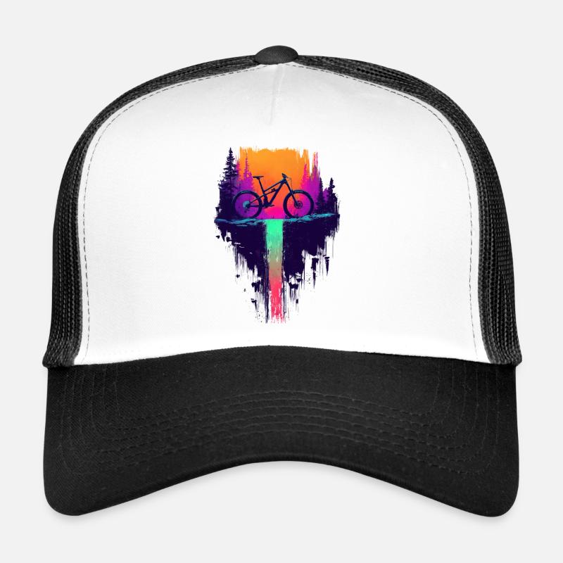 Mountainbike Downhill Wasserfall - MTB Geschenk Trucker Cap