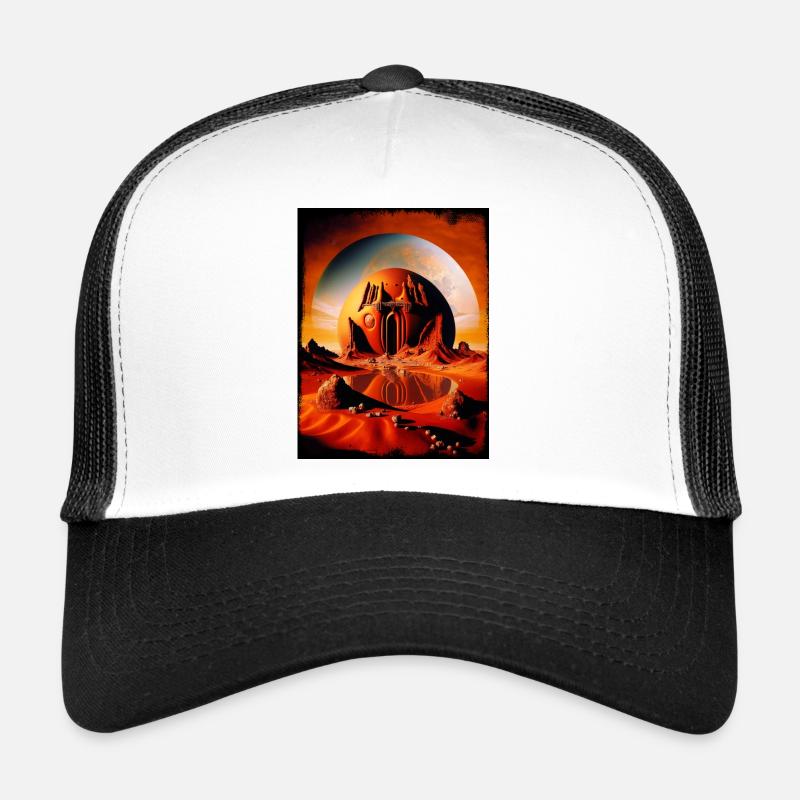 Roter Mondtempel Desert Sphere Trucker Cap
