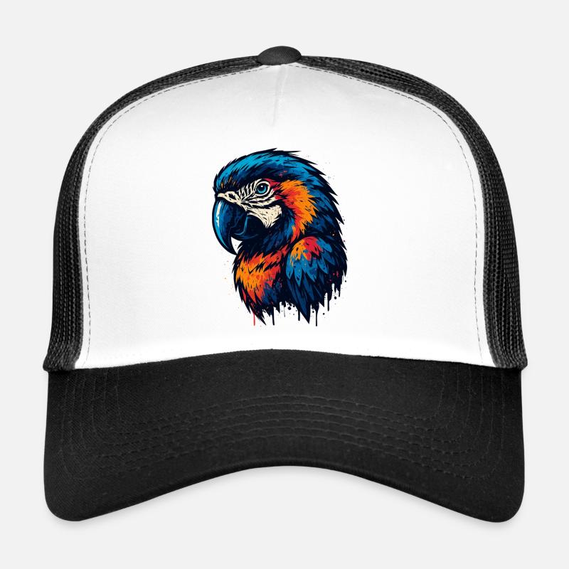 Magnificent parrot head Trucker Cap