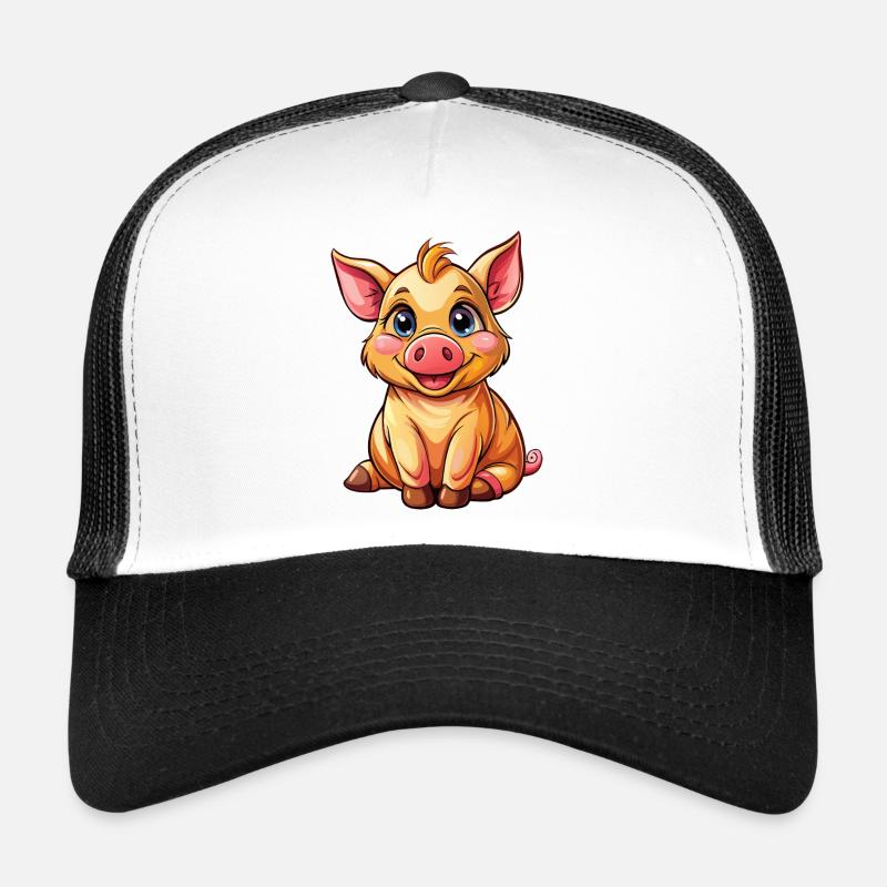 Cochon assis Casquette trucker 