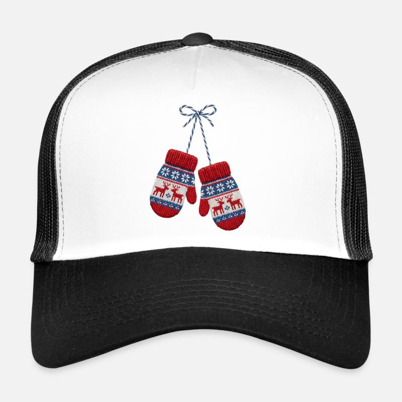 Weihnachtsfäustlinge im bestickten Look (bedruckt) Trucker Cap