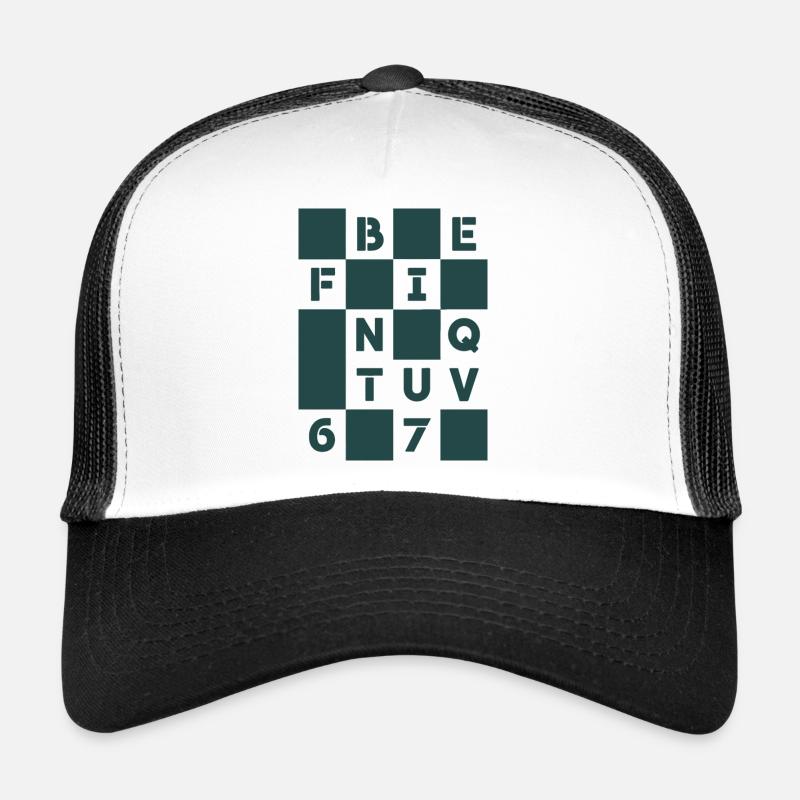 Cipher Grid Letters Trucker Cap