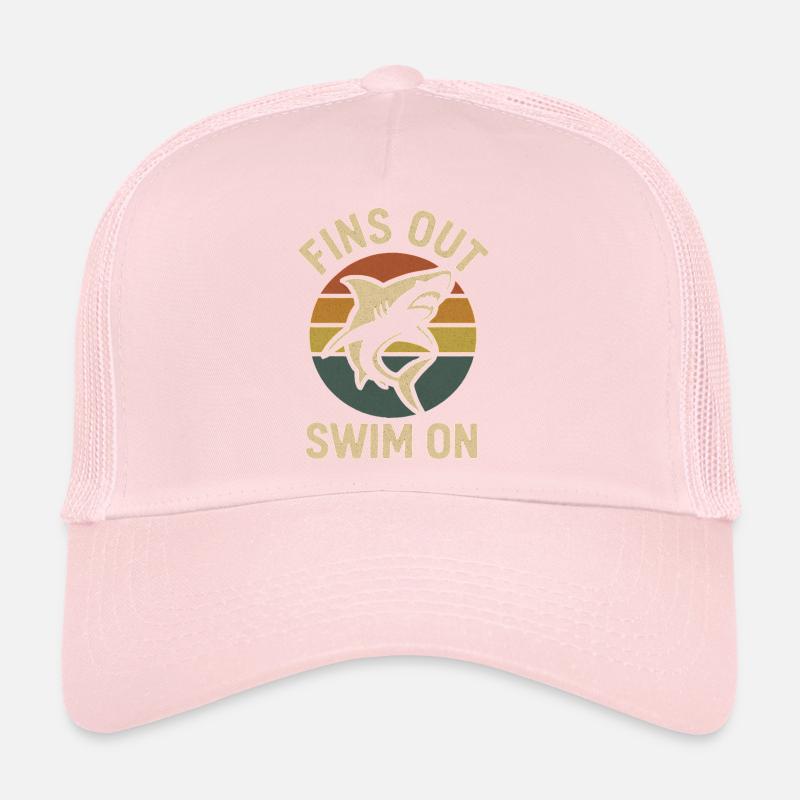 Nageoires déployées – requin au coucher du soleil Casquette trucker 
