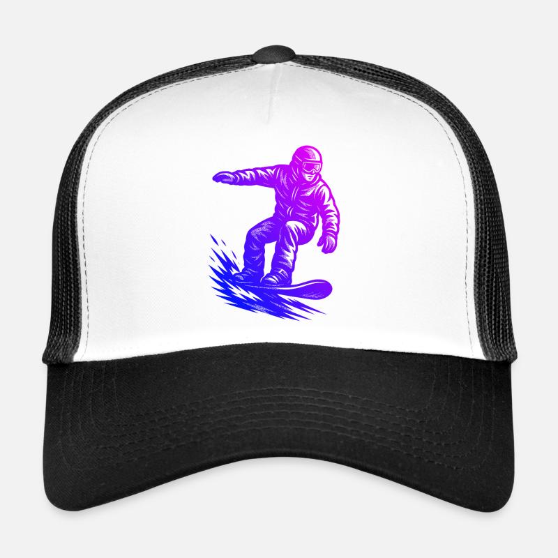 Motif emblématique du snowboard Casquette trucker 
