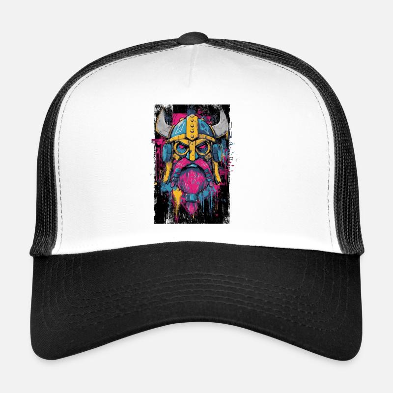 Vikinghelm Farb-Splatter Trucker Cap