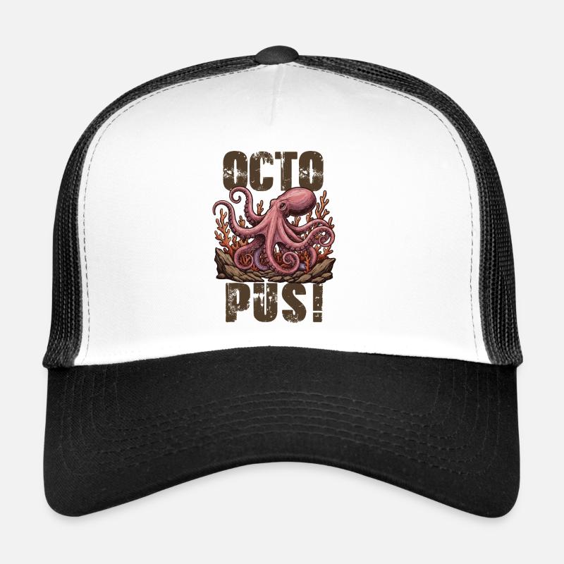 Poulpe Octopus Géant Vintage Casquette trucker 