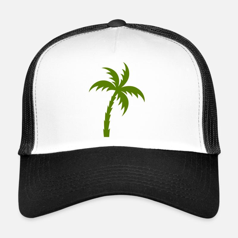 Palm Tree Silhouette Tropical Style Trucker Cap