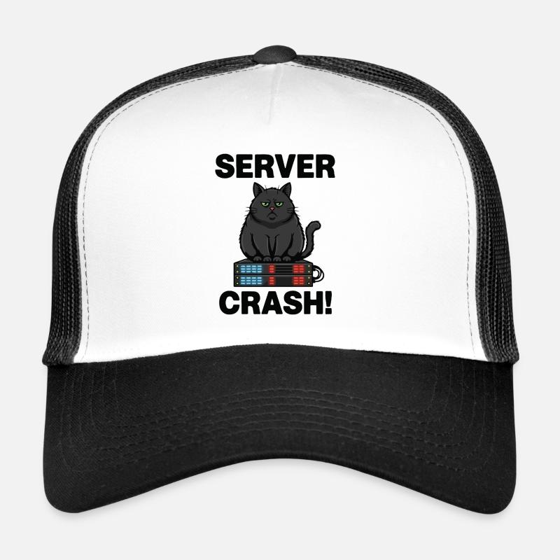 Server Crash Chat Informatique Humour Casquette trucker 