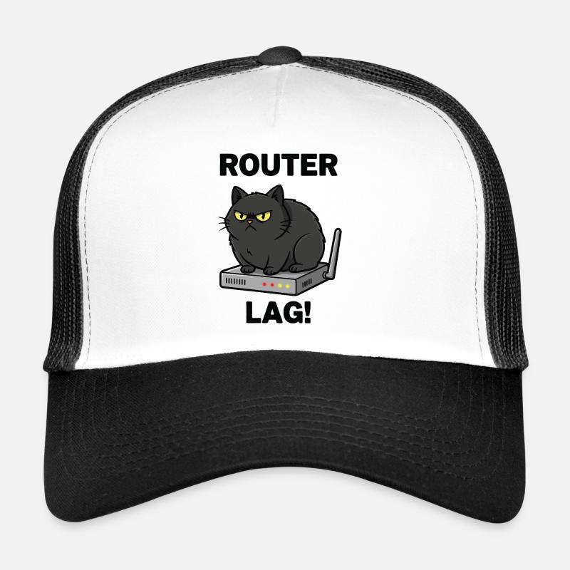 Router Lag Chat Internet Humor Trucker Cap