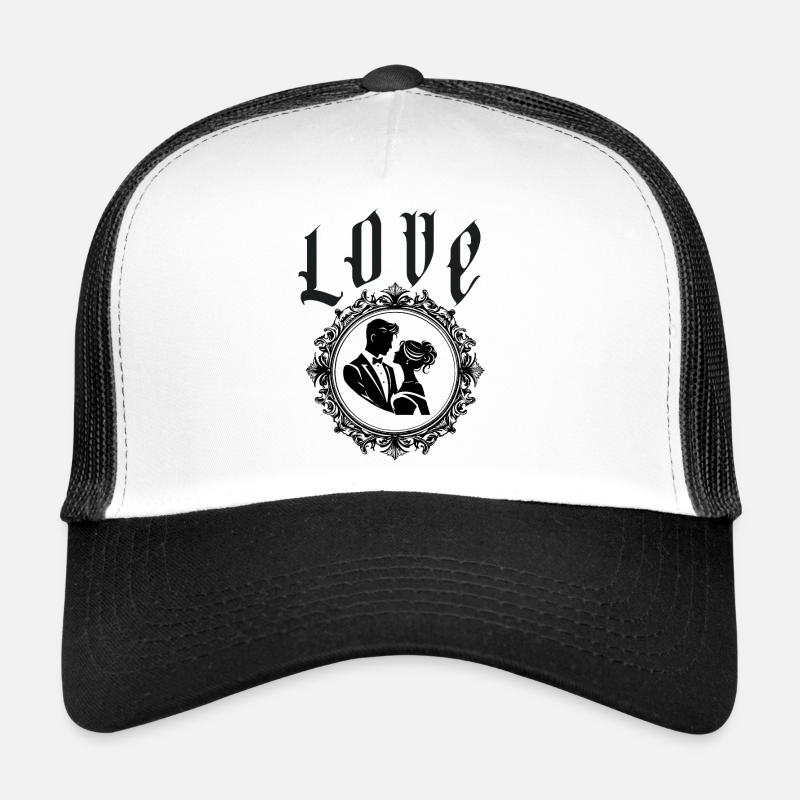 Valentine's Day gift for couples - Trucker Cap - white/black