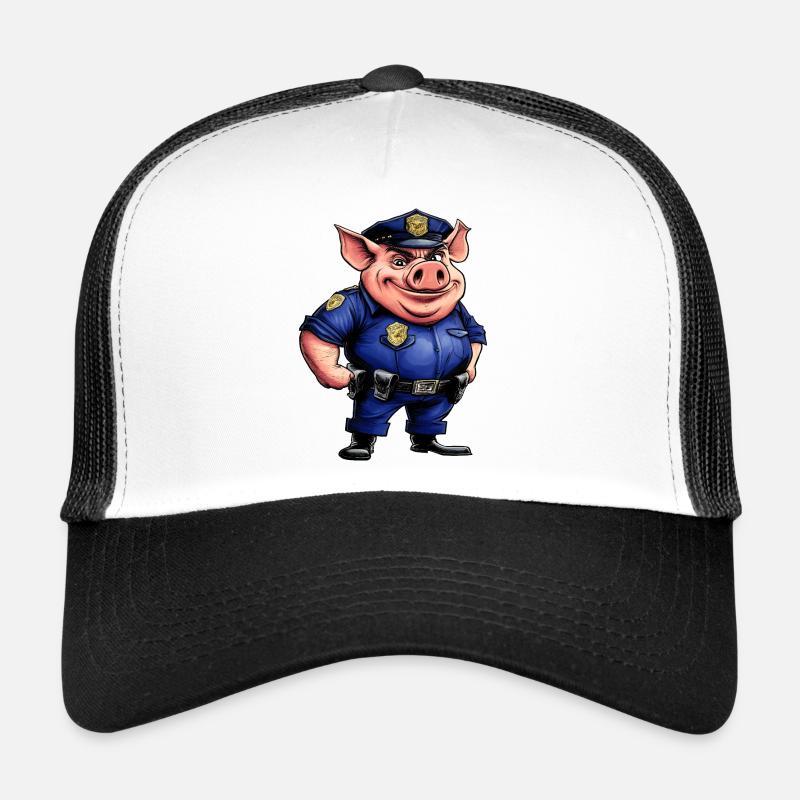 Pig Policeman Trucker Cap