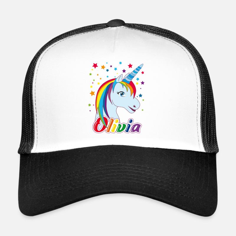 Licorne Olivia Arc-en-ciel Casquette trucker 
