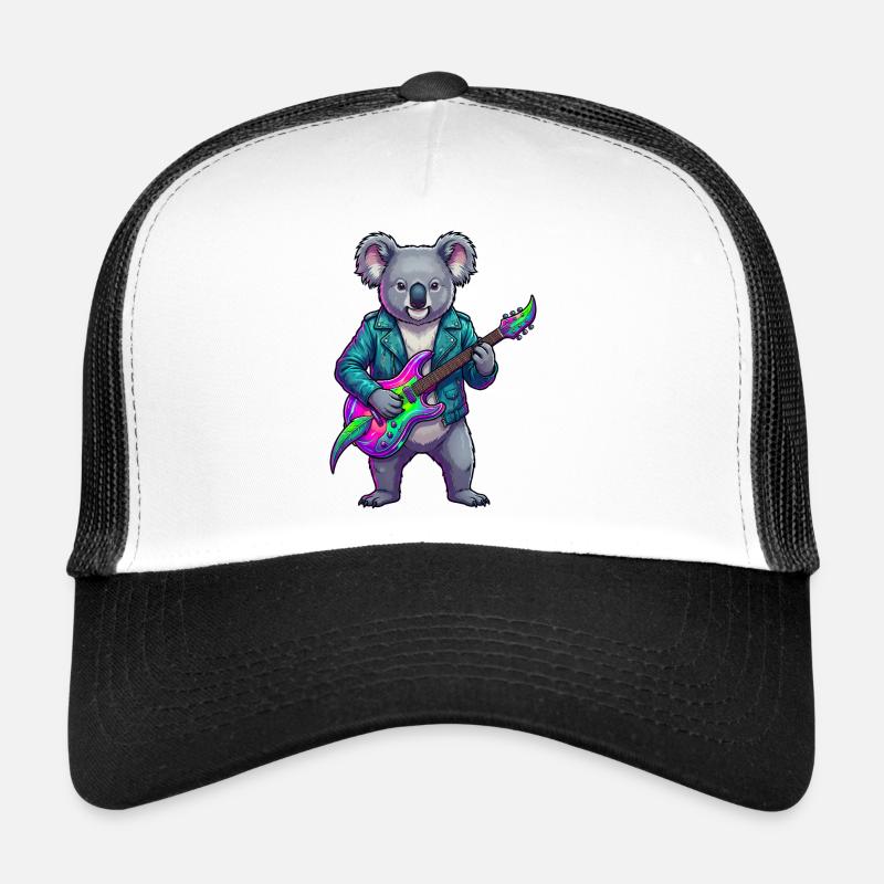 Koala Neon Guitar Hero - Trucker Cap - white/black