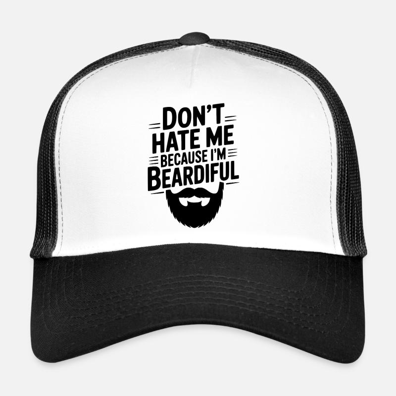 Ne me déteste pas parce que je suis beardiful Casquette trucker 