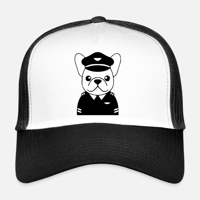 Uniforme de pilote français noir Casquette trucker 