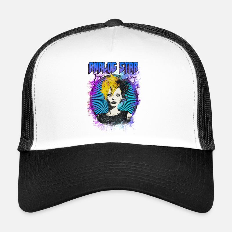Analog Star - Casquette trucker  - blanc/noir