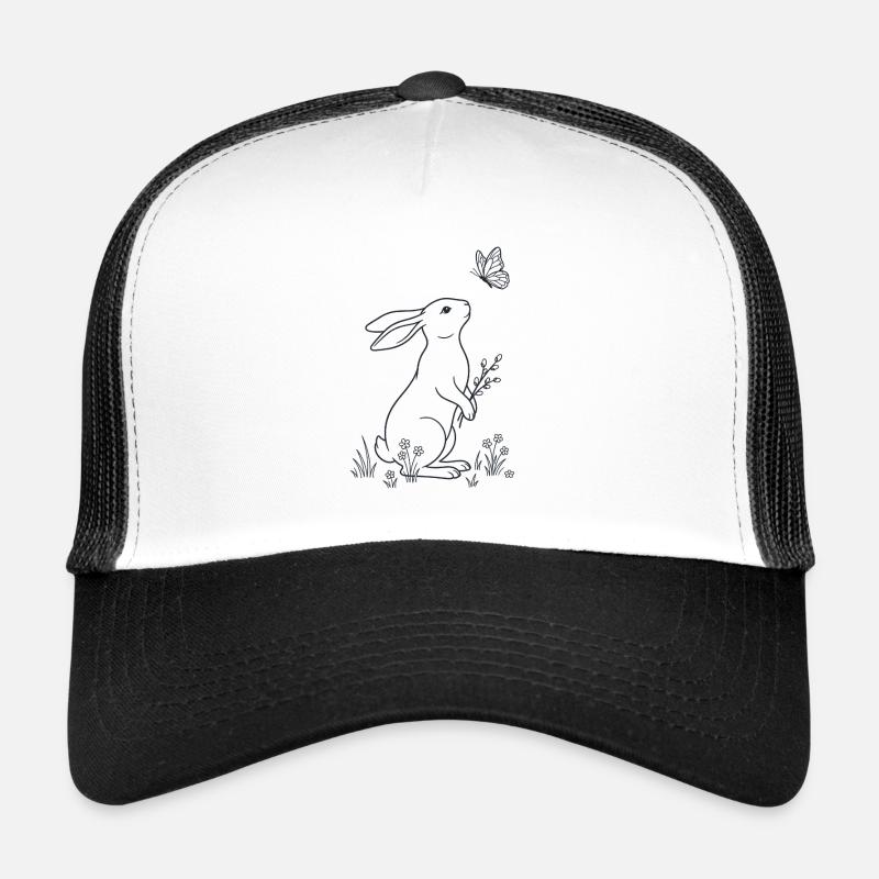 Easter Bunny and Butterfly – LineArt Trucker Cap