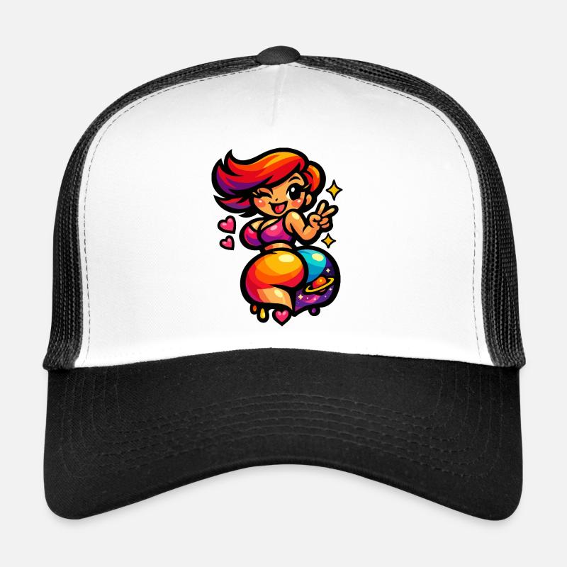 Femme danseuse de l’espace Kawaii Casquette trucker 