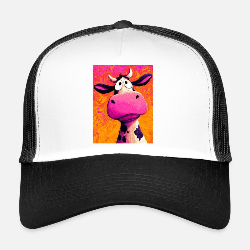 Kuh - Trucker Cap - Weiß/Schwarz