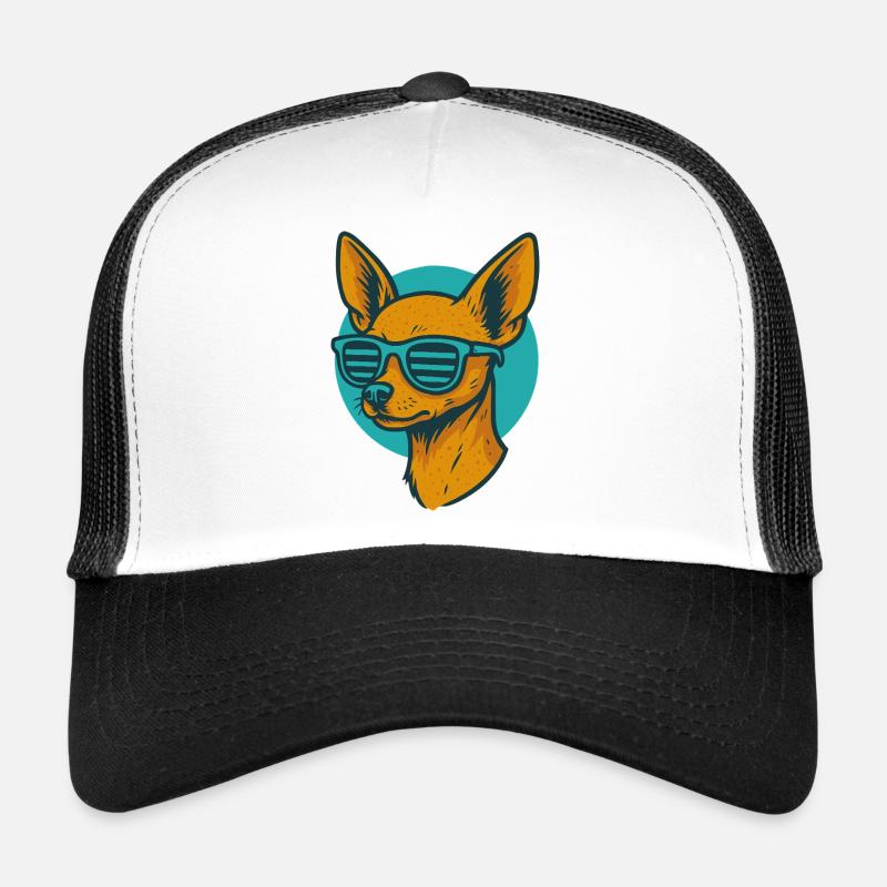 Chihuahua Sonnenbrille Retro Trucker Cap
