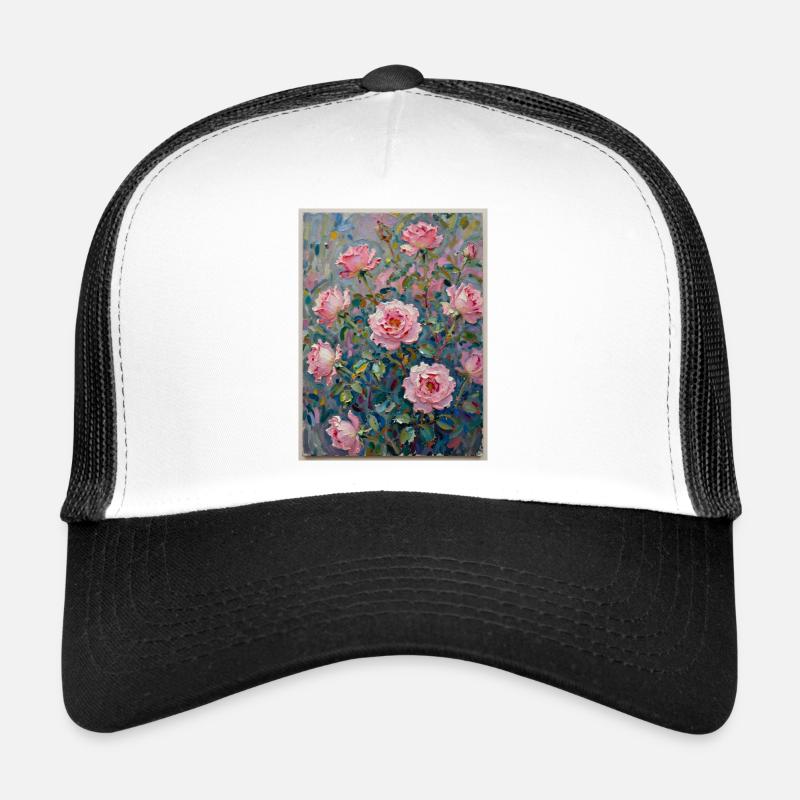 Rosen-Impasto im Farbenspiel Trucker Cap