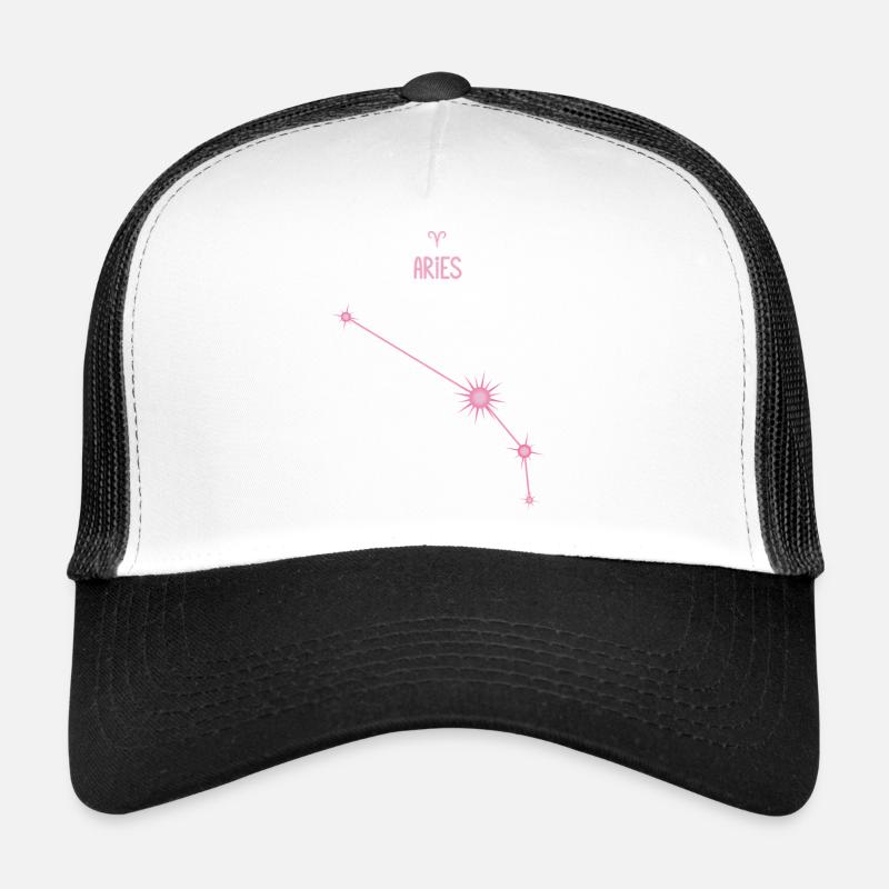 Constellation des étoiles du signe du Bélier rose pastel Casquette trucker 