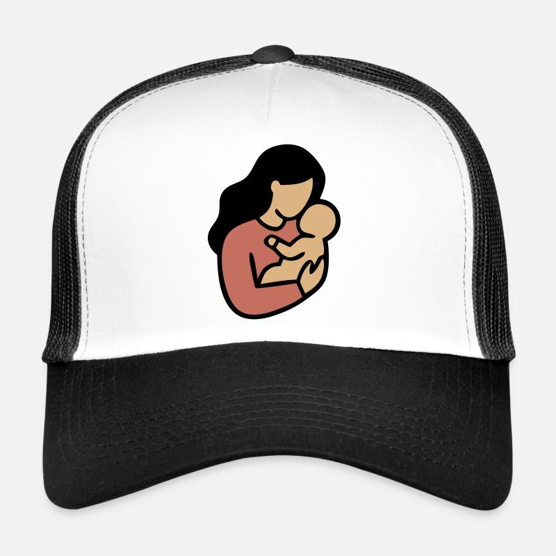 Minimalisme Bohème, Maman Bébé Casquette trucker 