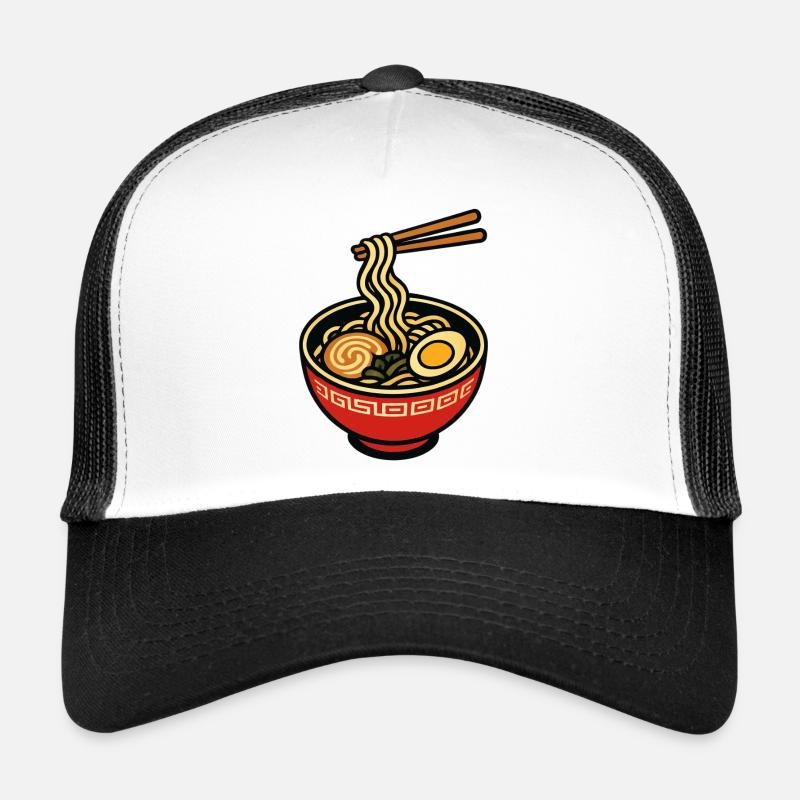 Bol de ramen avec baguettes Casquette trucker 