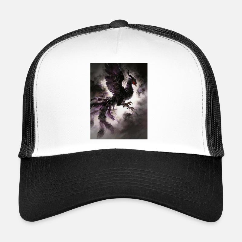 The Black Phoenix: Shadow and Rebirth Trucker Cap