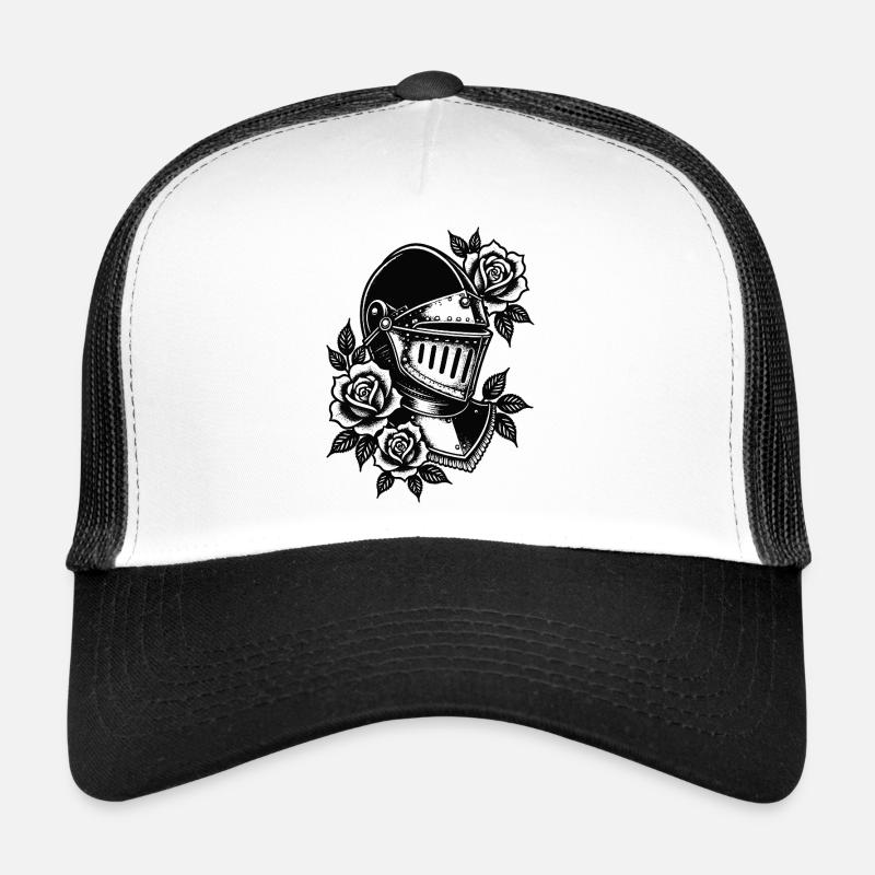 Rosebound Knight Helmet - Trucker Cap - white/black