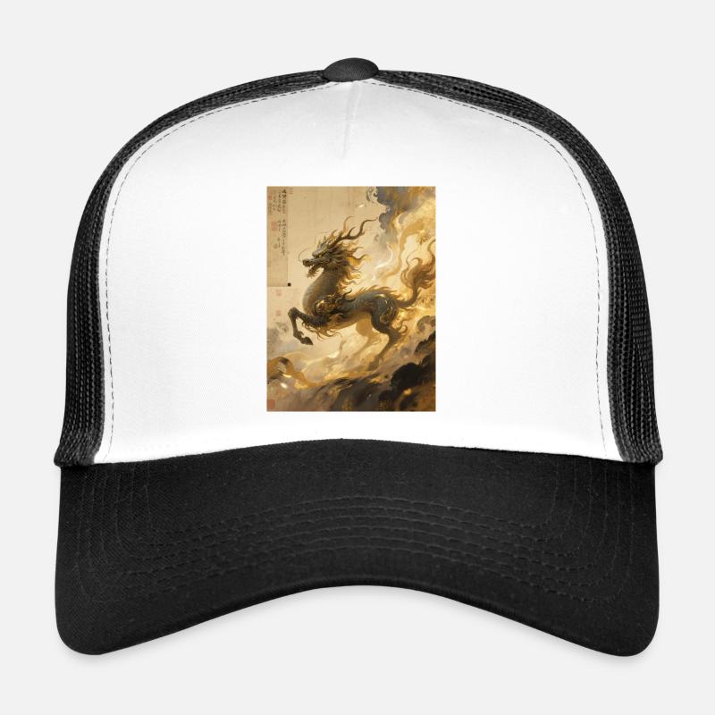 Jade Dawn: Qilin – Sacred Omen - Trucker Cap - white/black