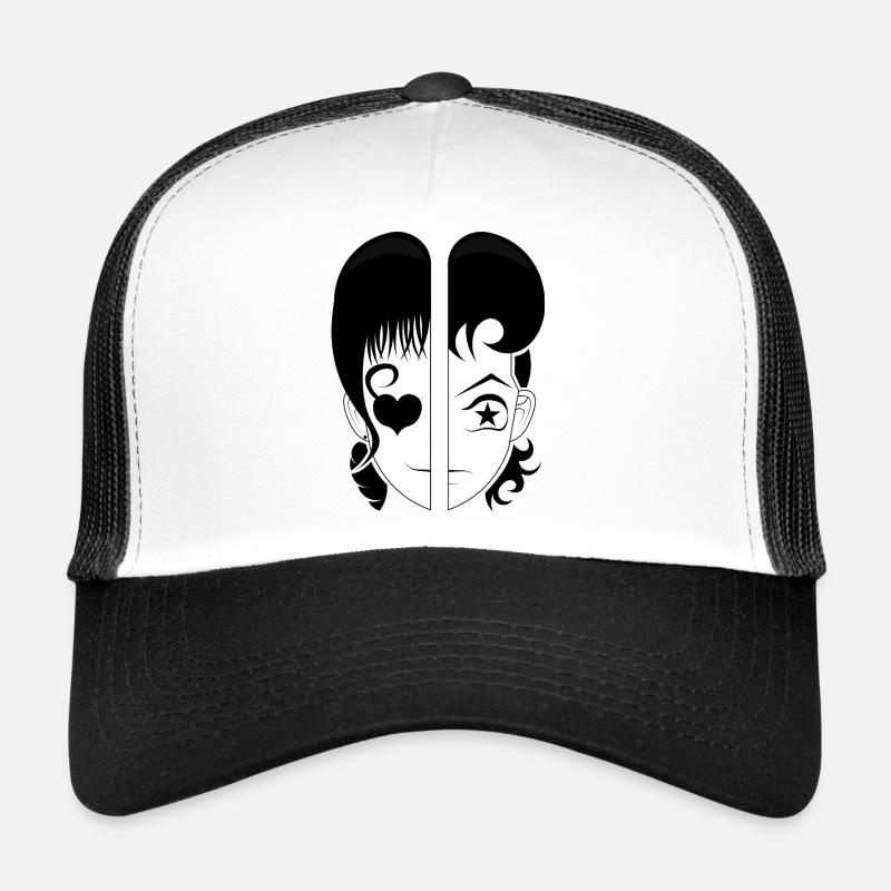Double Visage : Cœur et Étoile Casquette trucker 