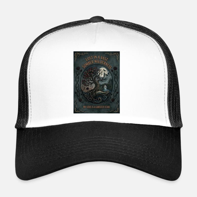 Lost in a Somber Wilderness Gothic Art Trucker Cap