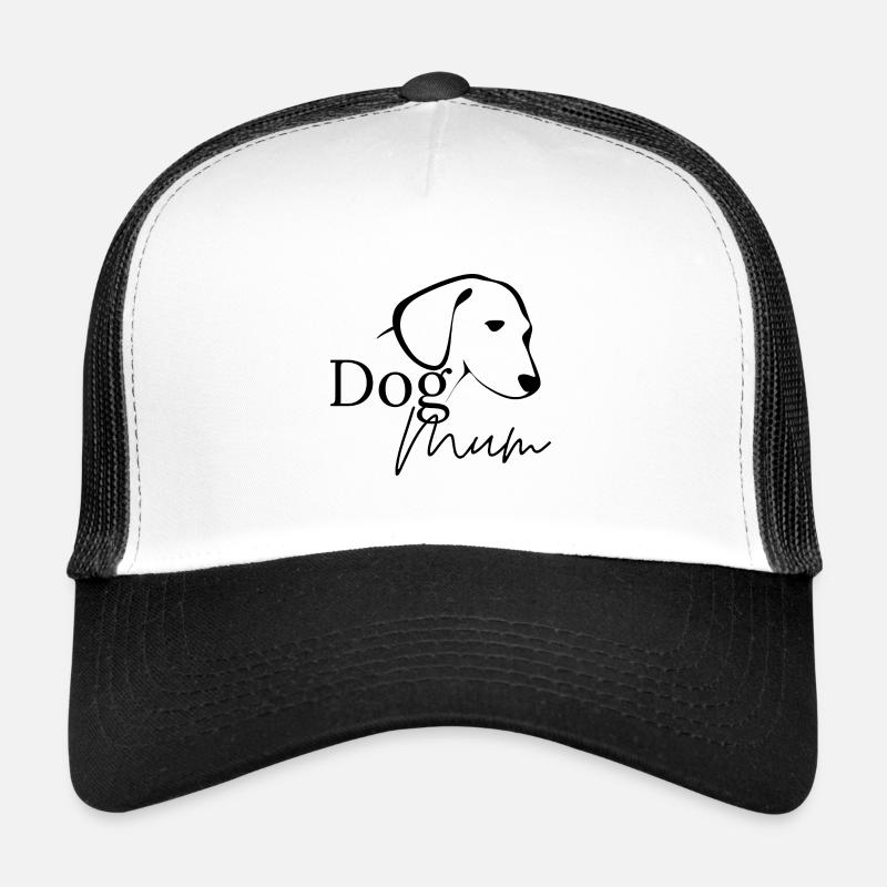 Dog Mum Head - Trucker Cap - Weiß/Schwarz