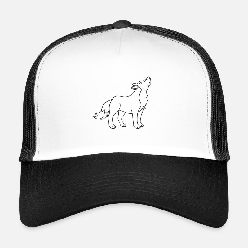Wolf, Wölfe, Geschenk, Geschenkidee - Trucker Cap - Weiß/Schwarz