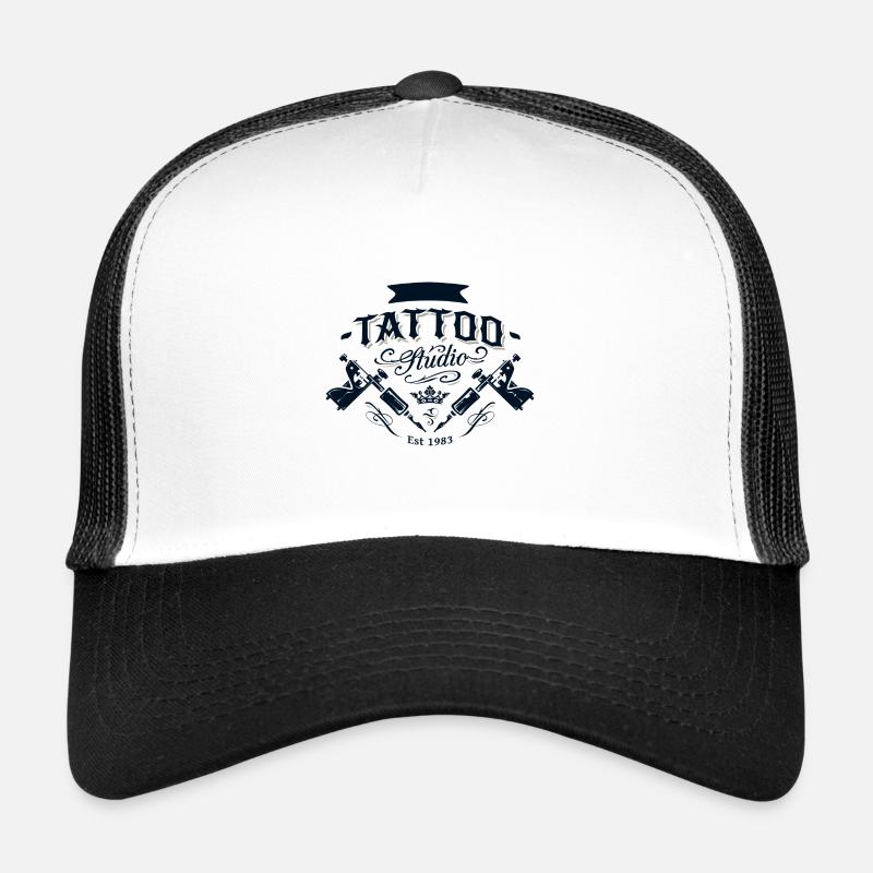 Stylish Tattoo Rock n Roll Design Gift - Trucker Cap - white/black